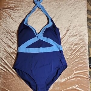 Boden Navy and Light Blue Swimsuit